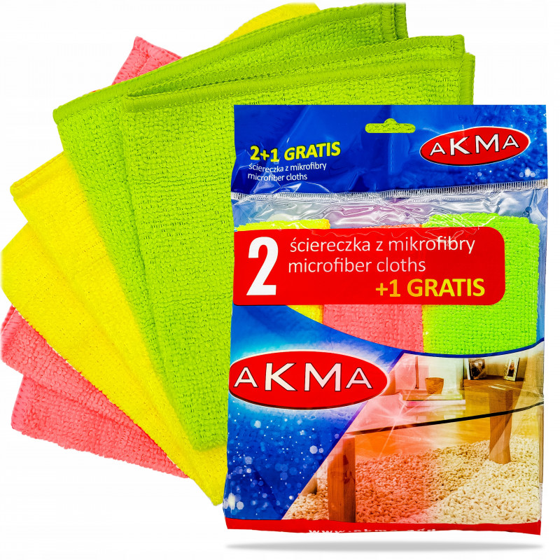 ŚCIERKA MIKROFIBRA 2+1 GRATIS AKMA