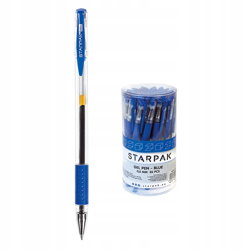 DŁUGOPIS AUT.0,5GR GEL NIEB. SZT.STARPAK