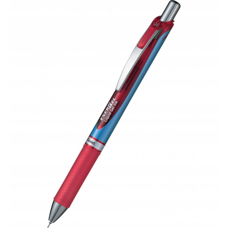 DŁUGOPIS ZELOWY CZERWONY PENTEL SZT