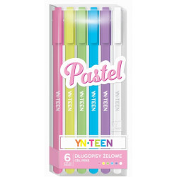 DŁUGOPIS ZELOWY 6SZT PASTEL