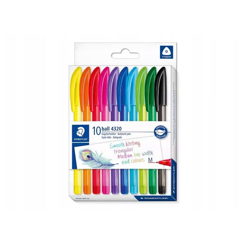 DŁUGOPIS TROJKATNY 10KOL MIX STAEDTLER