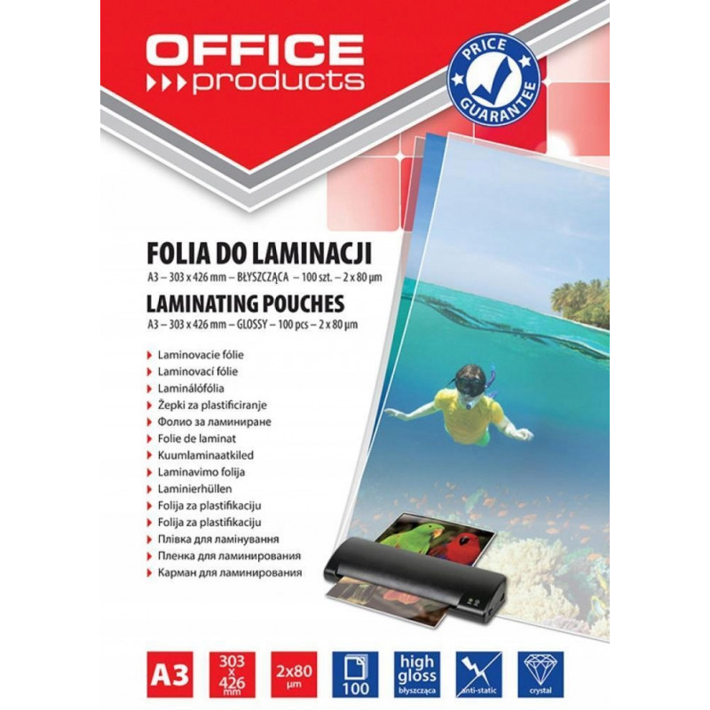FOLIA DO LAMINOWANIA A3 80MIC 100
