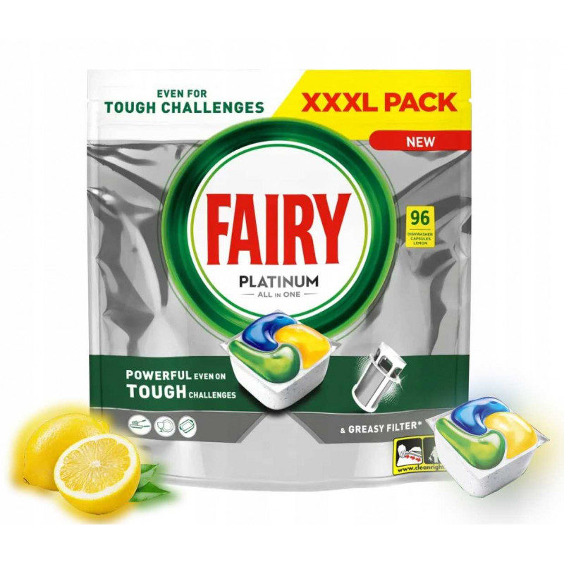 KAPSUŁKI DO ZMYWARKI FAIRY PLATIN. 96SZT LEMON