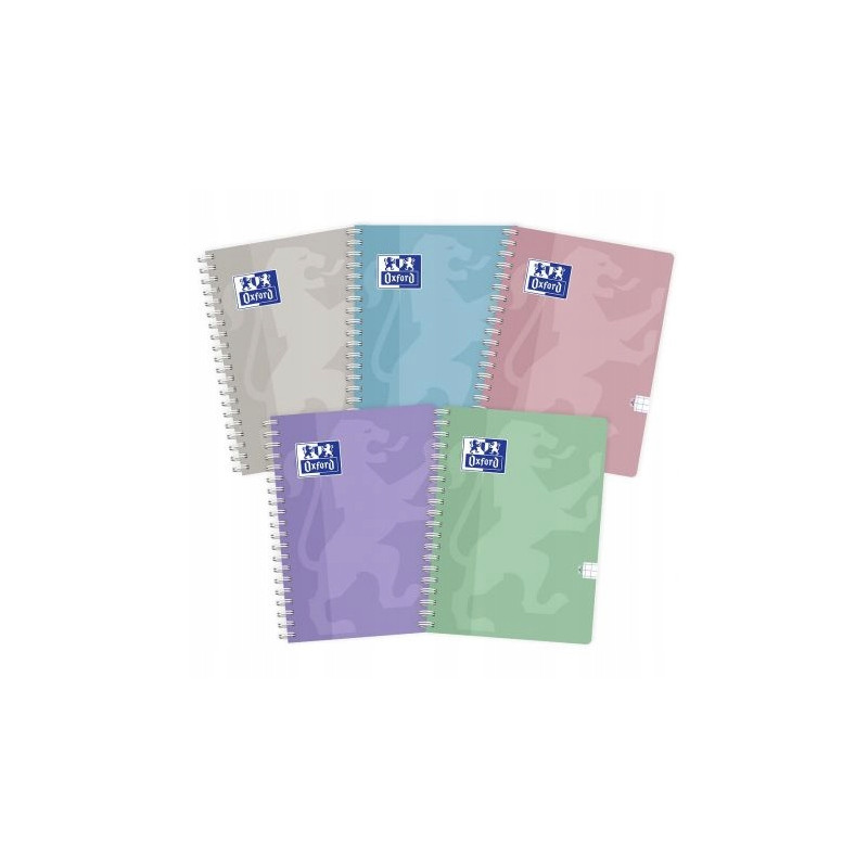 KOŁOZESZYT A4/80K KRATKA TOUCH PASTEL OXFORD
