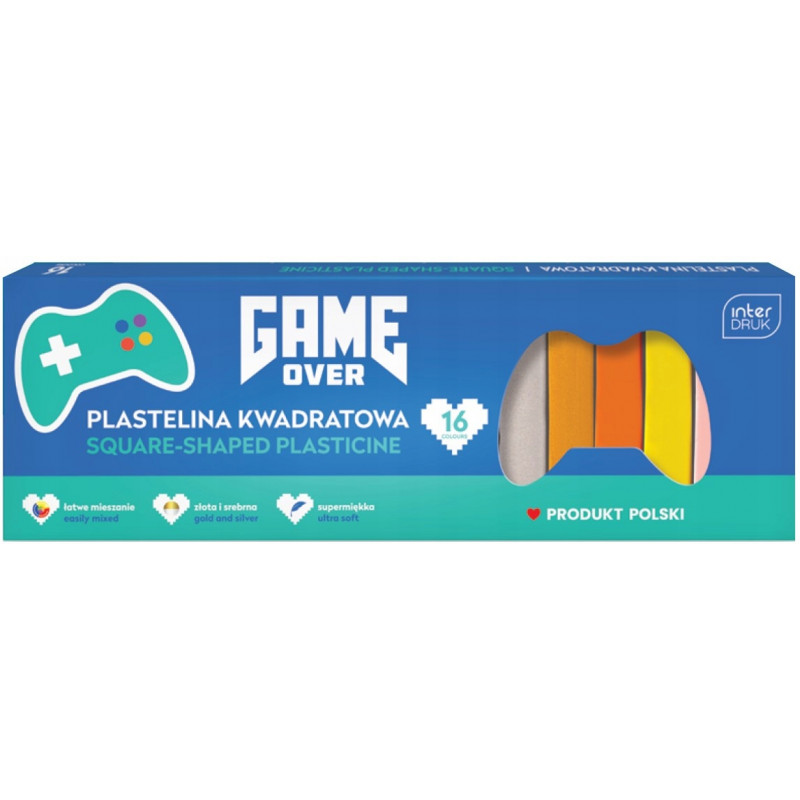 PLASTELINA 16 KOL GAME OVER INTER