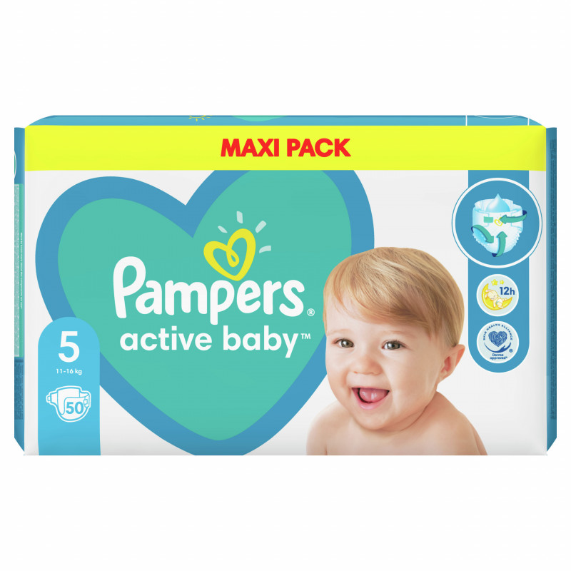 PIELUCHY PAMPERS 5 50SZT