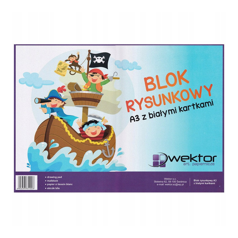 BLOK RYSUNKOWY A3/20 BIAŁY WEKTOR