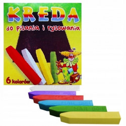 KREDA KOLOROWA KWADRAT 6SZT