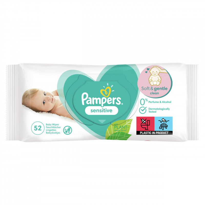 CHUSTECZKI PAMPERS BABY 52SZT SENSITIVE