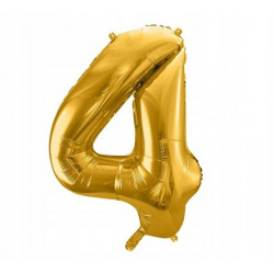 BALON FOLIA CYFRA 4 ZŁOTA