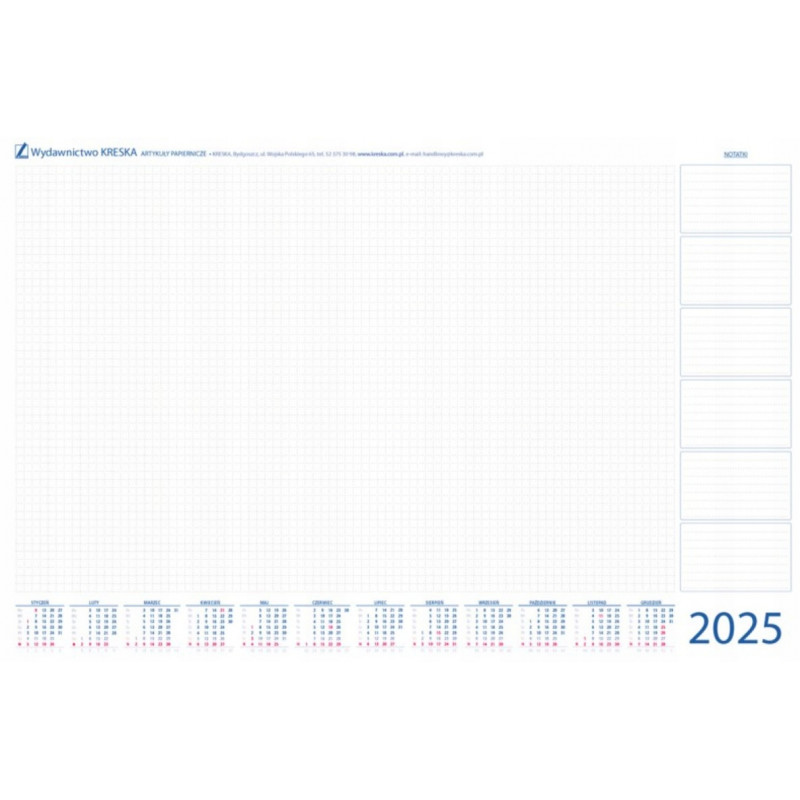 BIUWAR A2 PLANER NA BIURKO 2026 30 KART