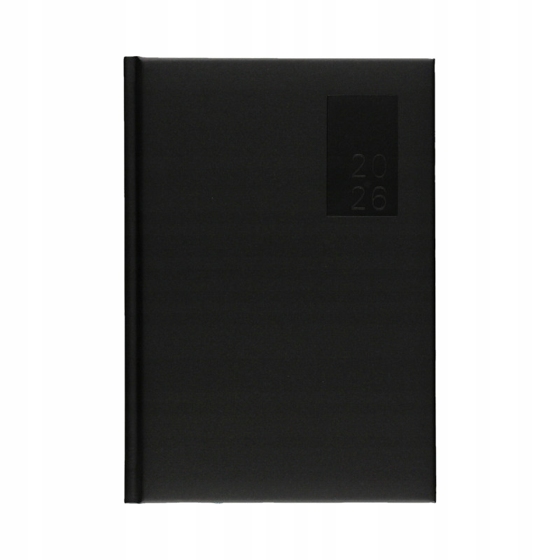 KALENDARZ KSIĄZKOWY A5 OPRAWA TWARDA DZIOENNY CZARNY