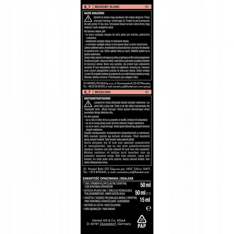 FARBA DO WŁOSÓW MIODOWY BLOND