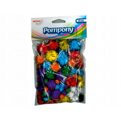 POMPONY METALICZNE MIX KOL...