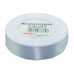 WSTAZKA SATYNOWA 25MMX32 BIAŁA