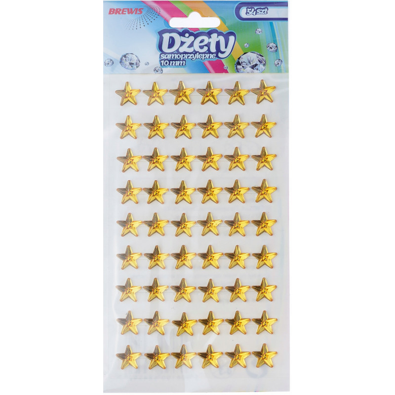 DZETY SAMOPRZYLEP.GWIAZDKI 54 SZT