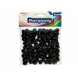 POMPONY CZARNE 10MM 100SZT