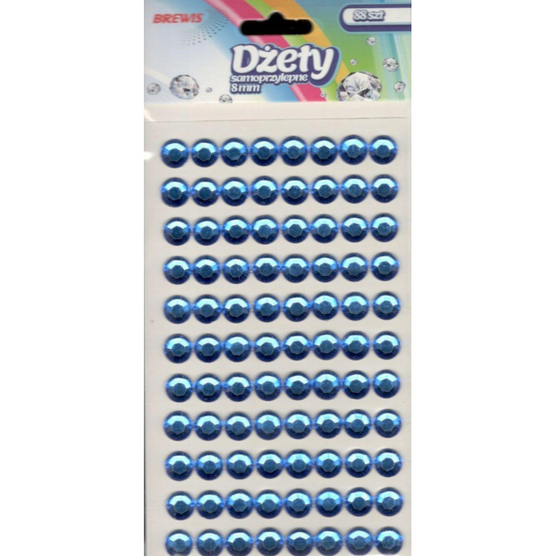 DZETY SAMOPRZ. 88SZT NIEBIESKIE 8MM