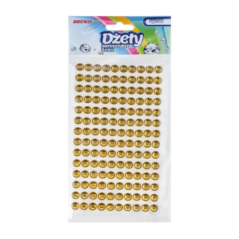 DZETY SAMOPRZYL. 140SZT ZLOTE6MM