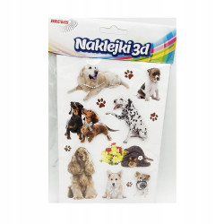 NAKLEJKI DEKOR. PSY 3D BREWIS
