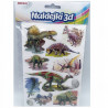 NAKLEJKI DEKOR. DINOZAURY 3D BREWIS