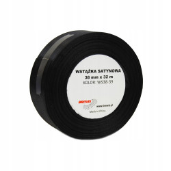 WSTAZKA SATYNA 38MMX32M CZARNA