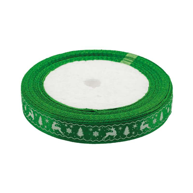 WSTĄZKA SATYNOWA 12MMX22SWIETA ZIELONA