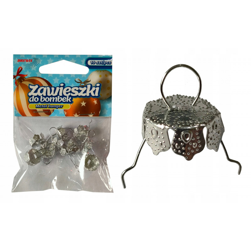 ZAWIESZKI DO BOMBEK 12MM SREBRNE 10BREWIS