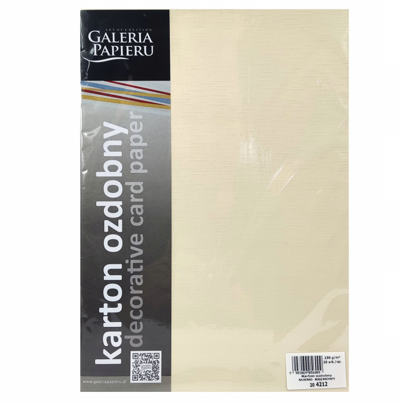 KARTON OZDOBNY SUKNO KREMOWY A20 230G