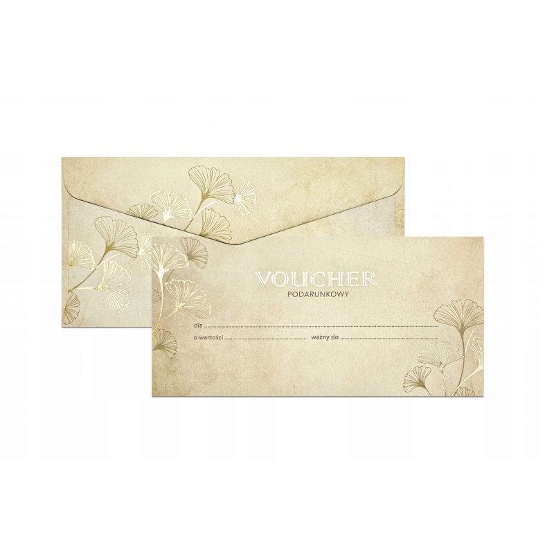 ZESTAW VUOCHER I KOPERTA DL GINGO OP 5SZT