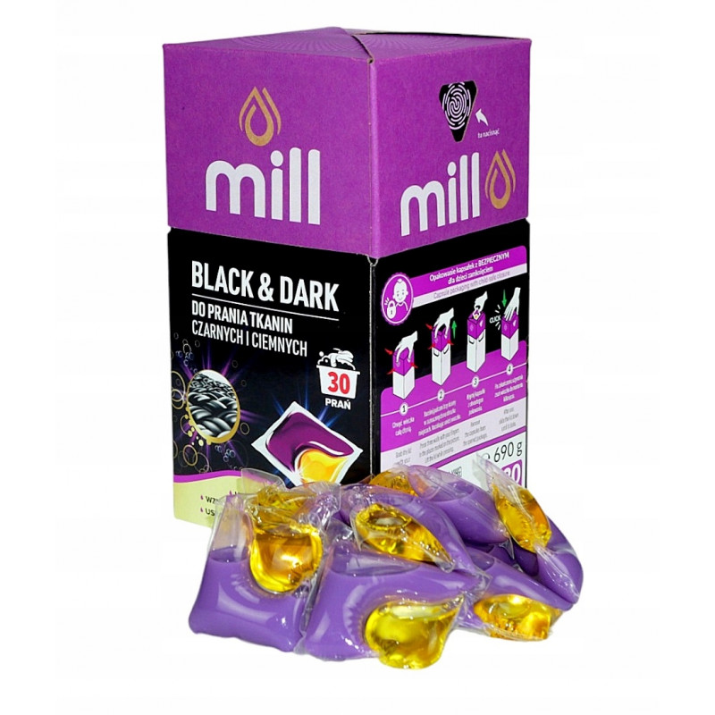 KAPSUŁKI DO PRANIA MILL 30SZT BLACK
