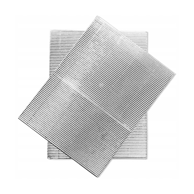 TEKTURA FALISTA A4 METALIC SREBRNA 5SZT