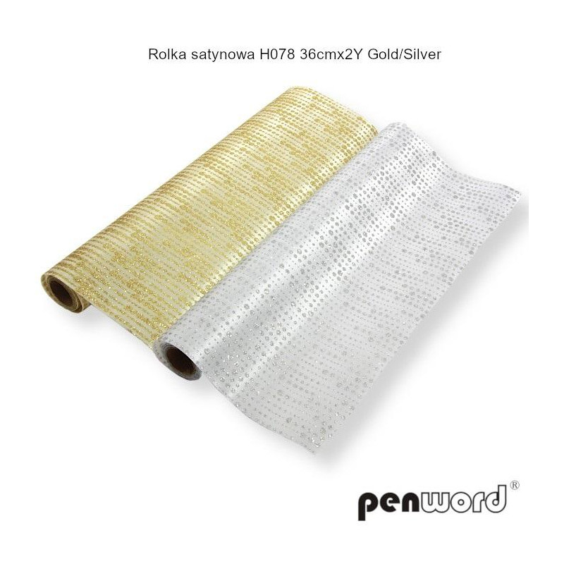 ROLKA SATYNOIWA 36CMX2Y GOLD/SILVER