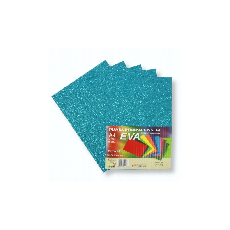 PIANKA EVA BROKAT A4 NIEBIESKA 5SZT