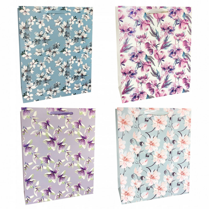 TORBA PREZENT 26X32 KWIATY PASTE