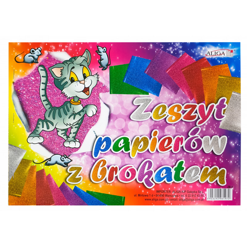 ZESZYT PAPIERÓW Z BROKATEM B4 10/50