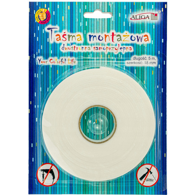 TASMA PIANKOWA PSD SAMOPRZYL. DWUSTRONNA 18MMX5M