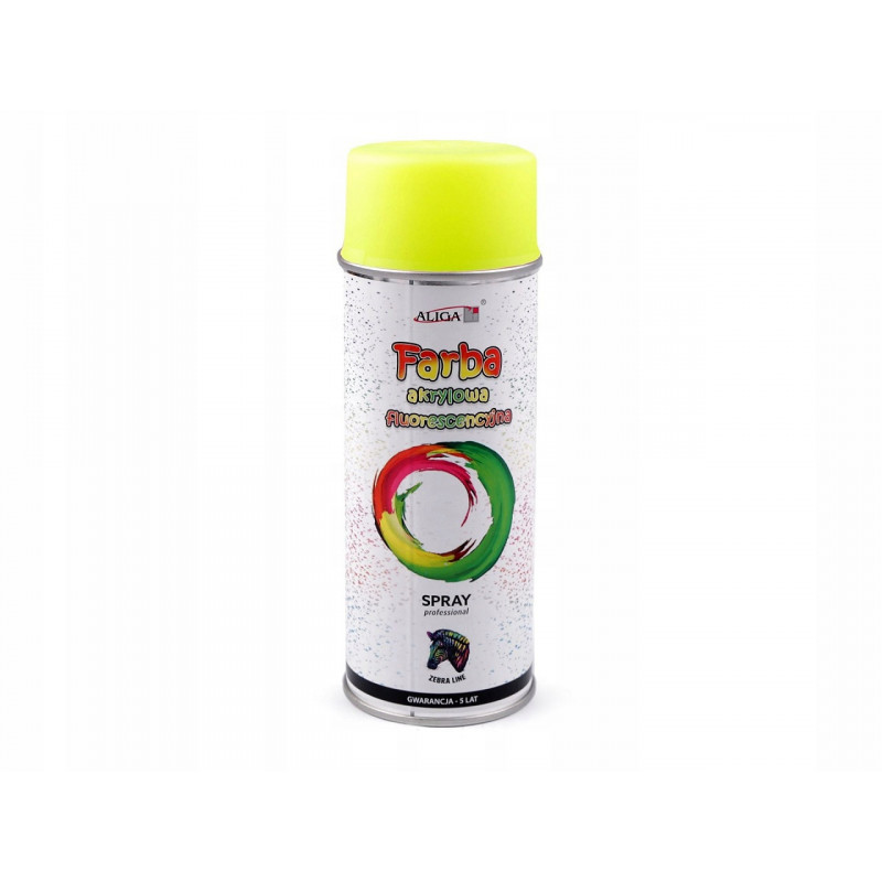 FARBA W SPRAY AKRYLOWA FLUO ZOŁTA 400ML