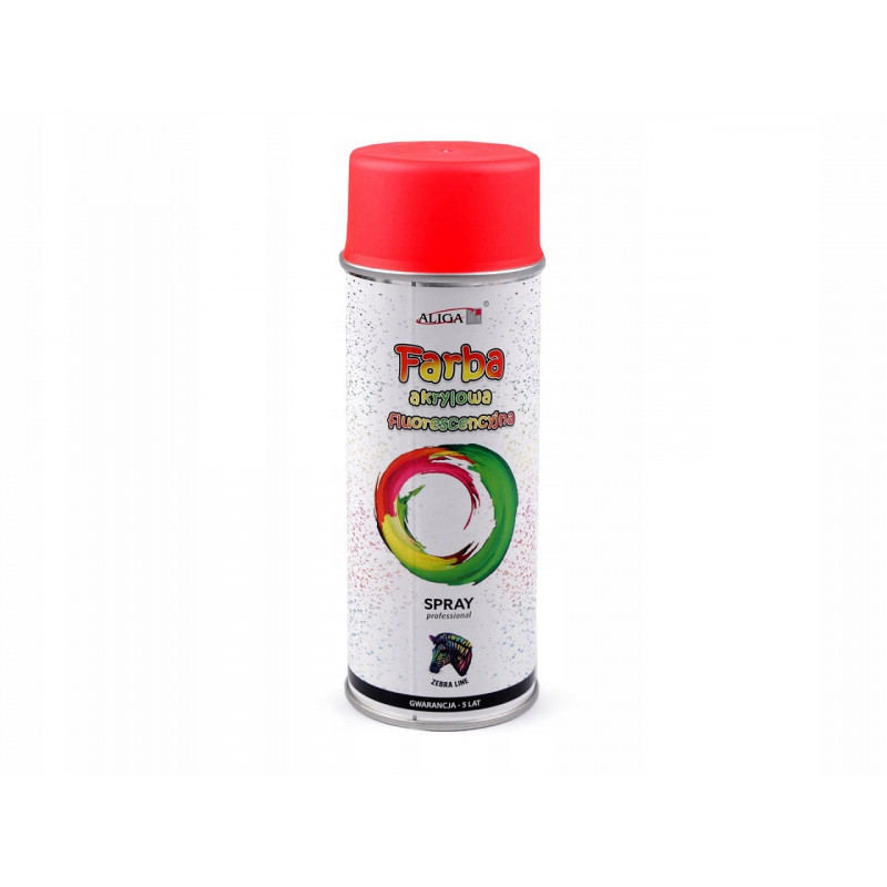FARBA W SPRAY AKRYLOWA FLUO RED 400ML