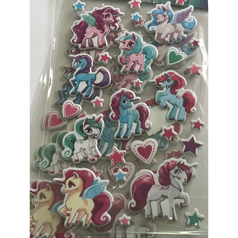 NAKLEJKI WYPUKLE MIX ZWIERZ AUTA 10X17CM