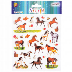 NAKLEJKI KONIE MIX 15X16,5CM