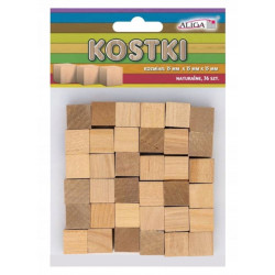 KOSTKI DREWNIANE BEZBARWNE...