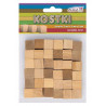 KOSTKI DREWNIANE BEZBARWNE 15X15X15MM 36SZT