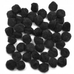 POMPONY CZARNE 2CM 60SZT
