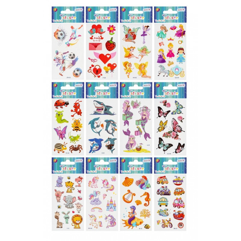 TATUAZE DO CIALA MORSKIE MIX WZOROW 6,8X12CM