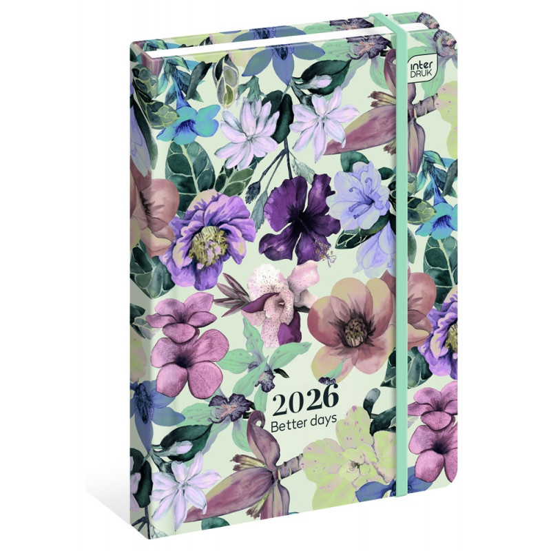 KALENDARZ KSIAZKOWY B6 FLOWERS INTERDRUK