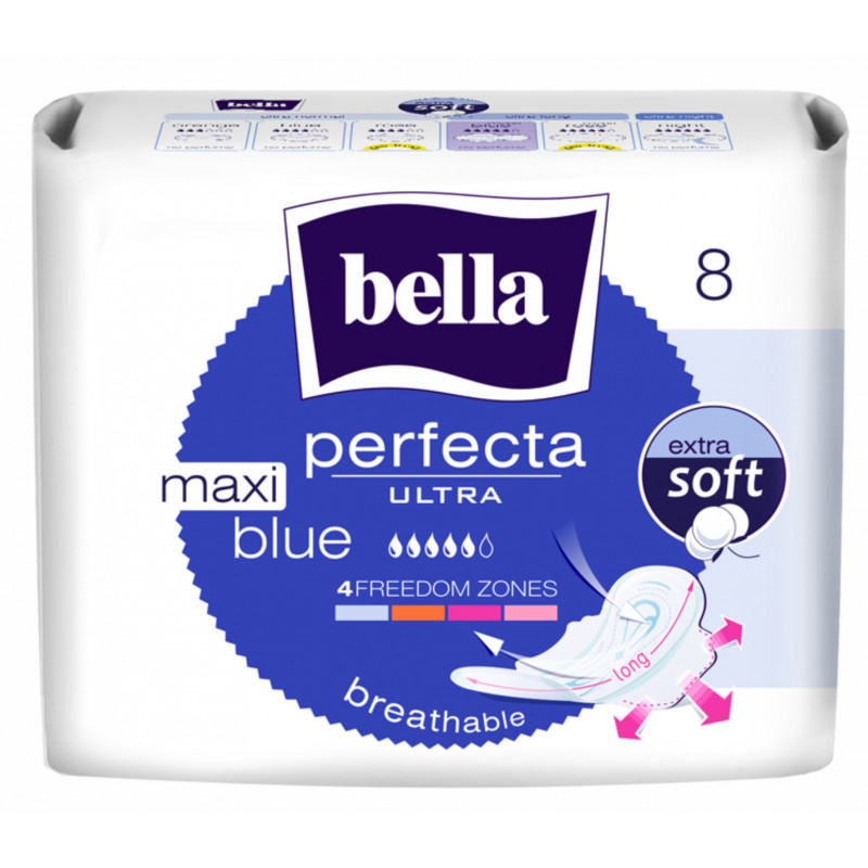 BELLA PODPASKI PERFECTA ULTRA 8SZT MAXI BLUE