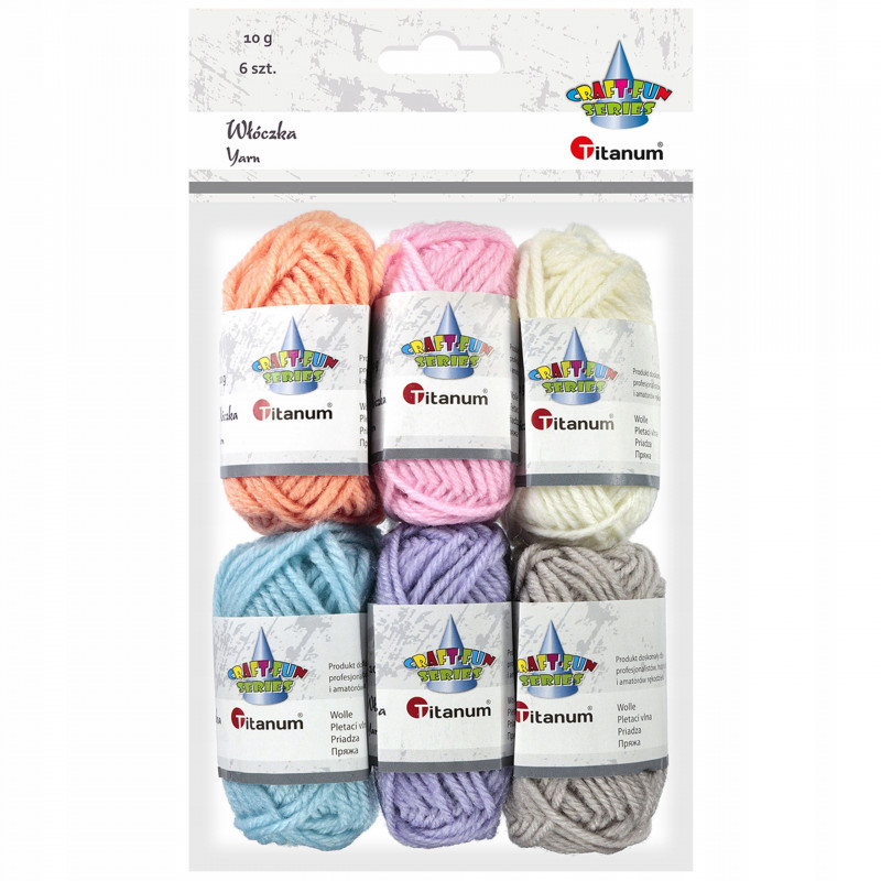 WŁÓCZKA PASTELOWA 6X10G TITANUM