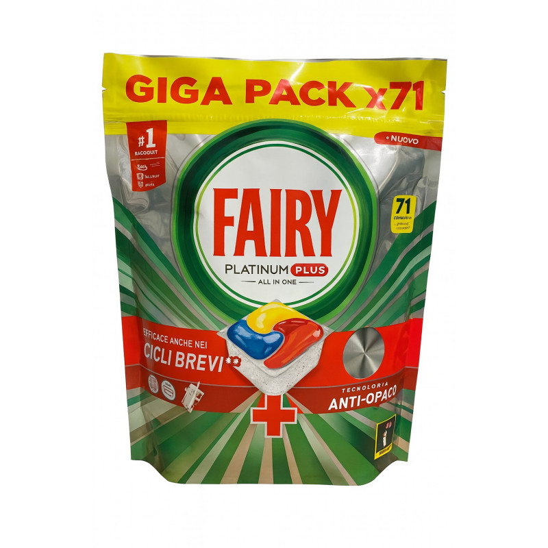 KAPSUŁKI DO ZMYWARKI FAIRY PLATINUM PLUS 71SZT ALL IN ONE LEMON