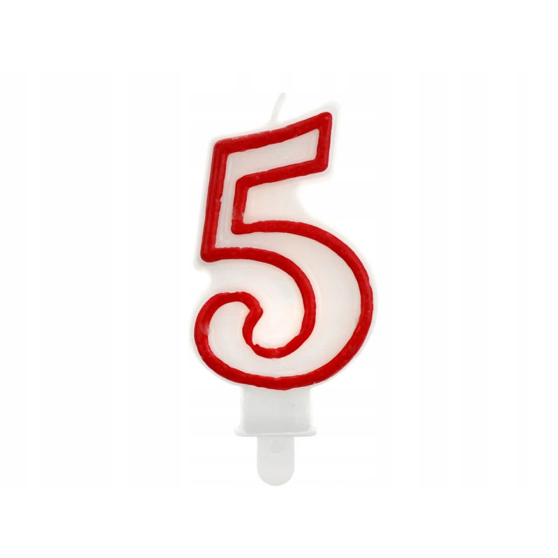 ŚWIECZKI URODZINOWE CYFERKI 5 GO